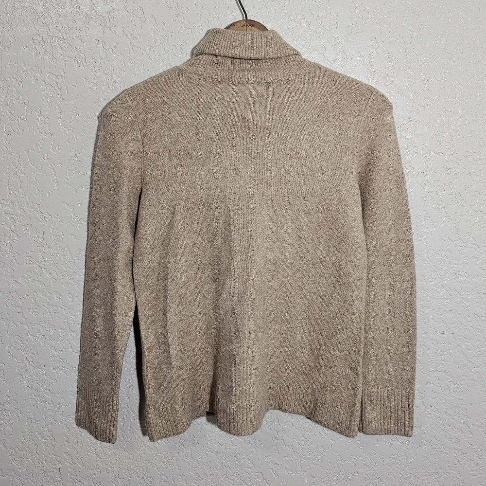 NWT J. Crew Beige Wool Blend Turtleneck Sweater